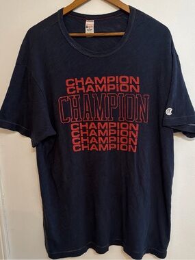 Champion x Todd Snyder T-shirt dark navy Champion print, single stitch - Size XL